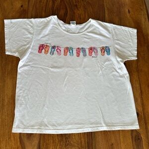 Women’s Hawaii Crazy Shirts Flip Flop 100% Cotton Tee